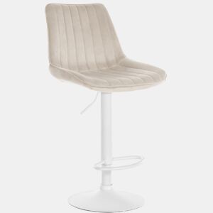 Taburete de bar Toni terciopelo Crema 50X49.5X91 cm