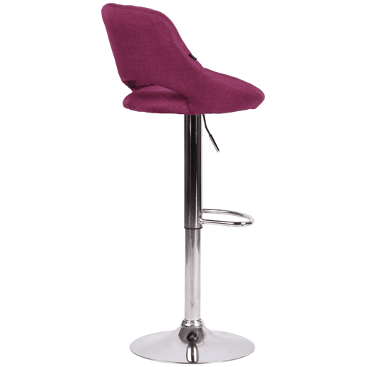Taburete de bar Milet tapizado en tela Lila 48X47X85 cm