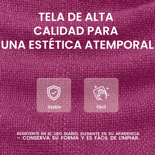 Taburete de bar Milet tapizado en tela Lila 48X47X85 cm