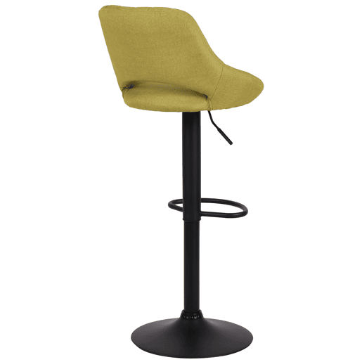 Taburete de bar Milet tapizado en tela Verde 48X47X85 cm