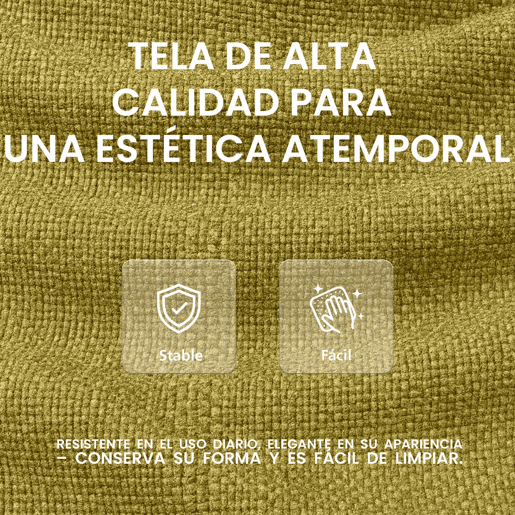 Taburete de bar Milet tapizado en tela Verde 48X47X85 cm