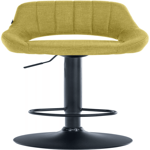 Taburete de bar Milet tapizado en tela Verde 48X47X85 cm