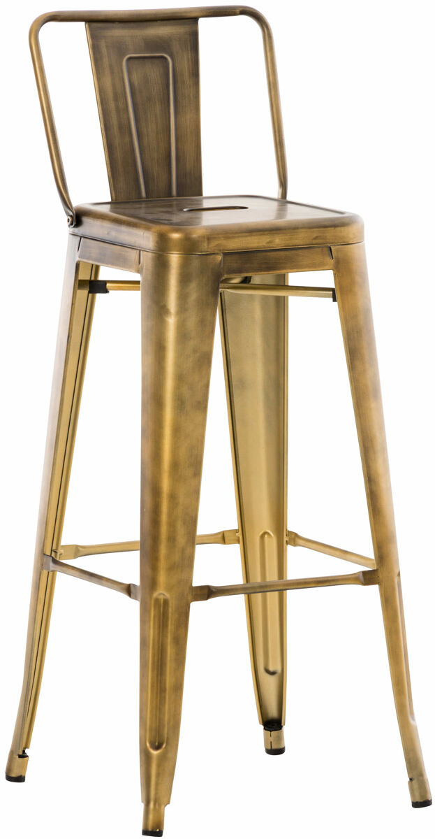 Taburete industrial mason de metal 43x44x96 cm