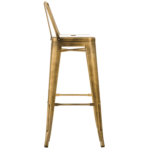 Taburete de bar de metal Mason Dorado 43X44X96 cm