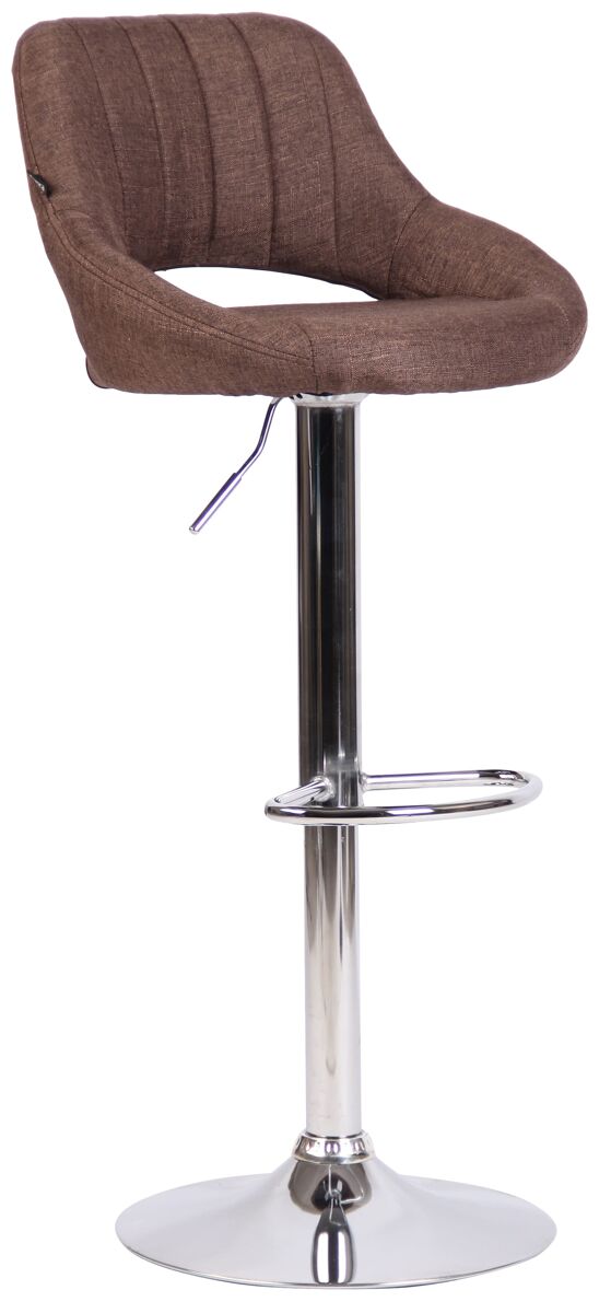 Taburete de bar milet en tela con base metálica 48x46.5x85-105,5 cm