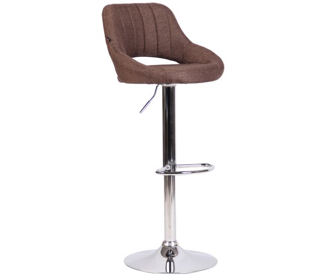 Taburete de bar milet en tela con base metálica 48x46.5x85-105,5 cm