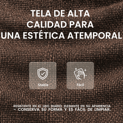 Taburete de bar Milet de tela Marrón 48X47X85 cm Taburete de bar Milet de tela Marrón 48X47X85 cm