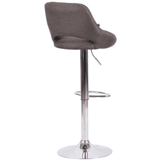 Taburete de bar Milet tapizado en tela Gris oscuro 48X47X85 cm
