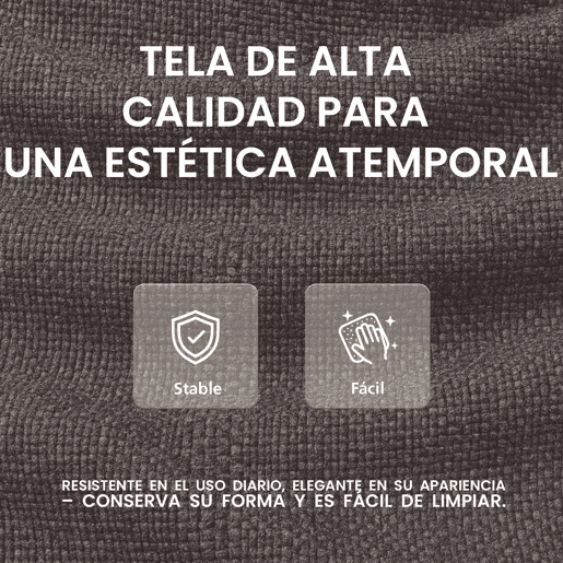 Taburete de bar Milet tapizado en tela Gris oscuro 48X47X85 cm
