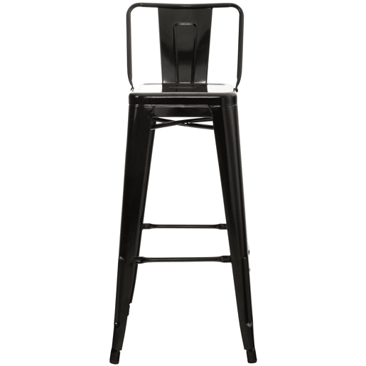 Taburete de bar de metal Mason Negro 43X44X96 cm