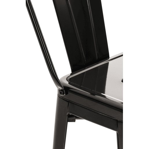 Taburete de bar de metal Mason Negro 43X44X96 cm