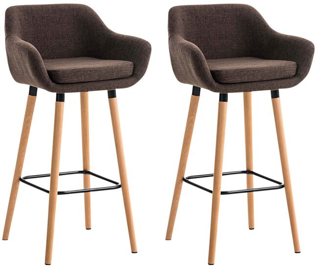 Set de 2 taburetes grant en tela 46x55x99 cm