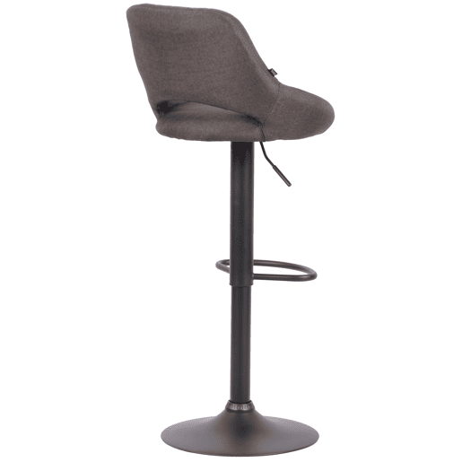 Taburete de bar Milet tapizado en tela Gris oscuro 48X47X85 cm