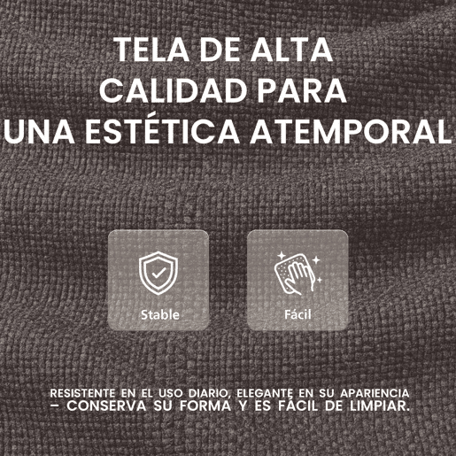 Taburete de bar Milet tapizado en tela Gris oscuro 48X47X85 cm