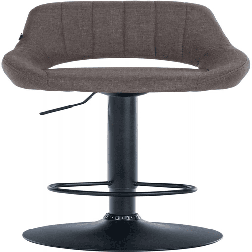 Taburete de bar Milet tapizado en tela Gris oscuro 48X47X85 cm