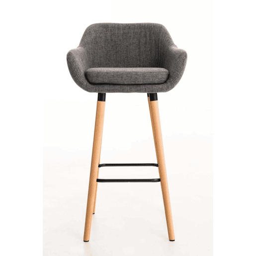 Taburete de barra Grant tela Gris claro 46X55X99 cm