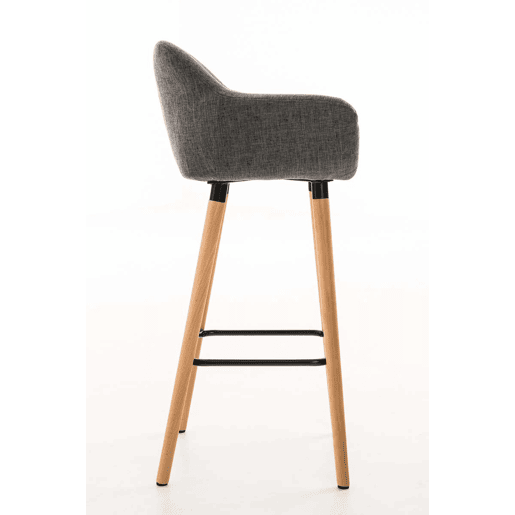 Taburete de barra Grant tela Gris claro 46X55X99 cm