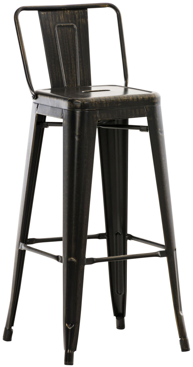 Taburete industrial mason de metal 43x44x96 cm
