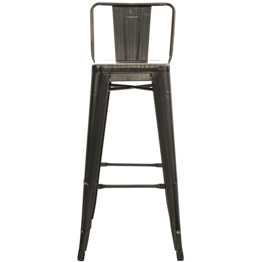 Taburete de bar de metal Mason Negro-dorado 43X44X96 cm