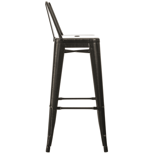 Taburete de bar de metal Mason Negro-dorado 43X44X96 cm