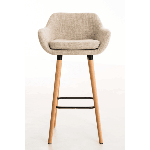 Taburete de barra Grant tela Crema 46X55X99 cm