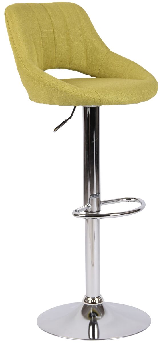Taburete de bar milet en tela con base metálica 48x46.5x85-105,5 cm