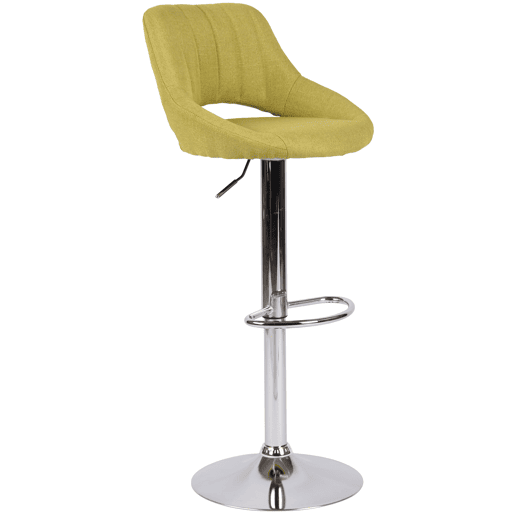 Taburete de bar Milet tapizado en tela Verde 48X47X85 cm