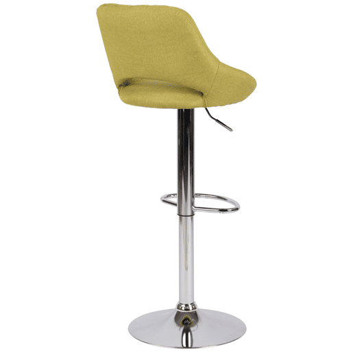 Taburete de bar Milet tapizado en tela Verde 48X47X85 cm