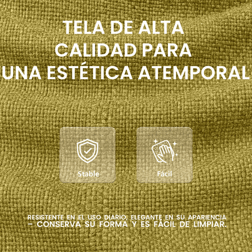 Taburete de bar Milet tapizado en tela Verde 48X47X85 cm