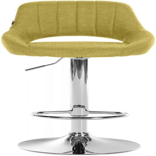 Taburete de bar Milet tapizado en tela Verde 48X47X85 cm