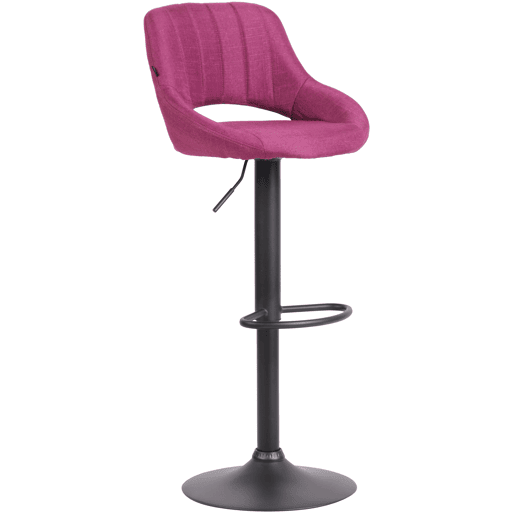 Taburete de bar Milet tapizado en tela Lila 48X47X85 cm