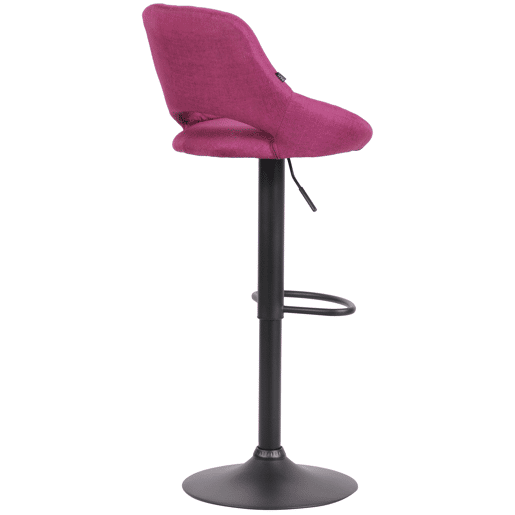 Taburete de bar Milet tapizado en tela Lila 48X47X85 cm