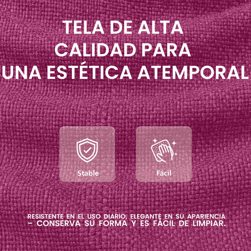 Taburete de bar Milet tapizado en tela Lila 48X47X85 cm