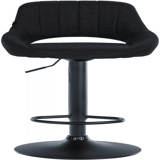 Taburete de bar Milet tapizado en tela Negro 48X47X85 cm
