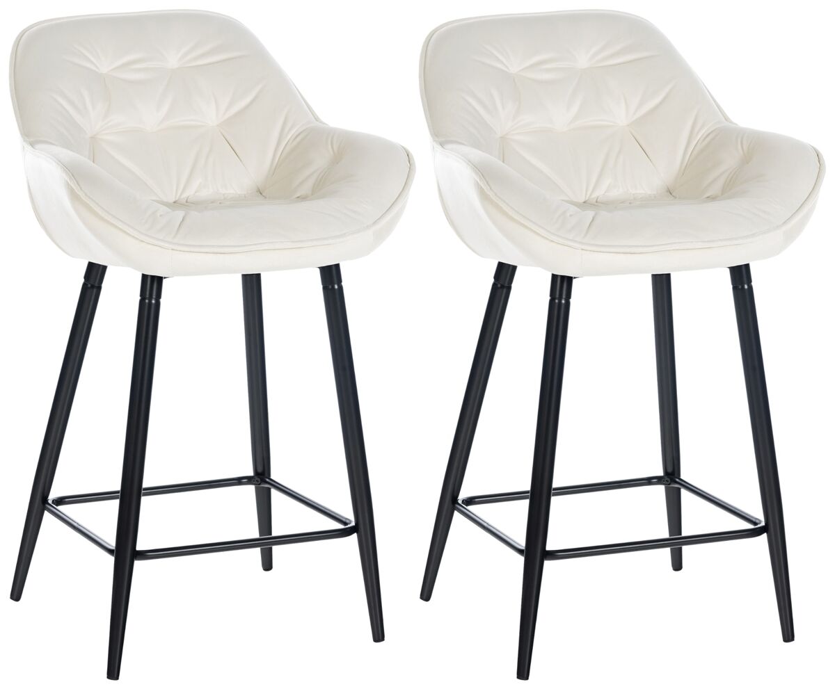 Set de 2 taburetes de bar gibson de terciopelo 57.5x54x93.5 cm