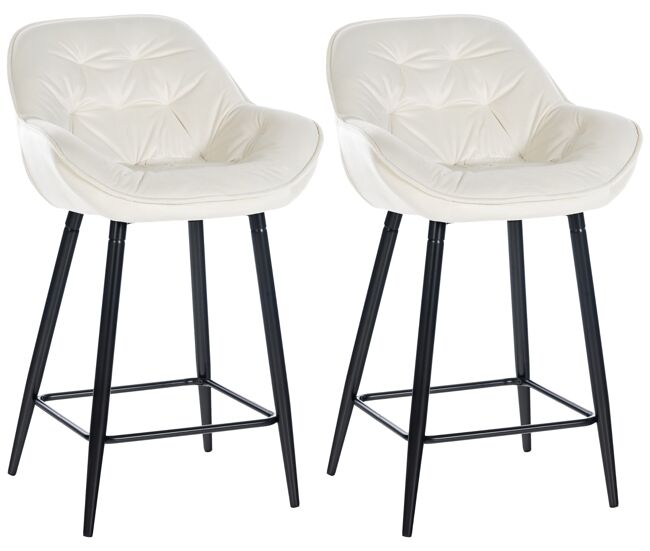 Set de 2 taburetes de bar gibson de terciopelo 57.5x54x93.5 cm
