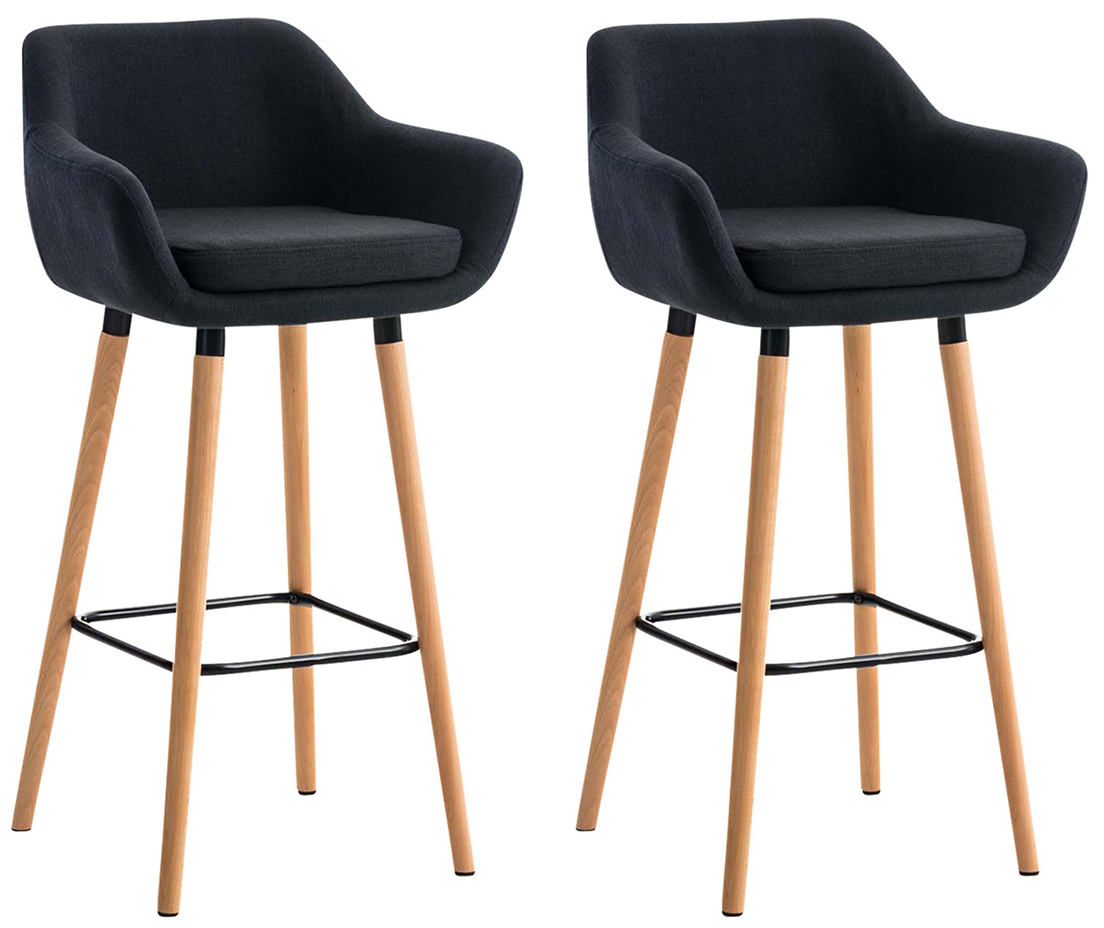 Set de 2 taburetes grant en tela 46x55x99 cm