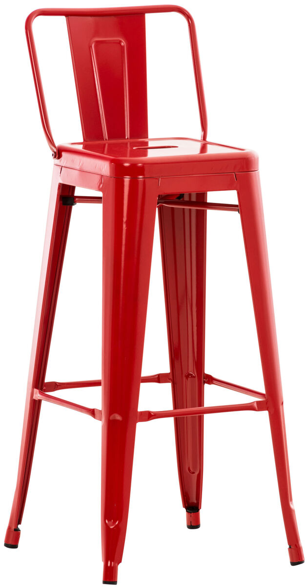 Taburete industrial mason de metal 43x44x96 cm