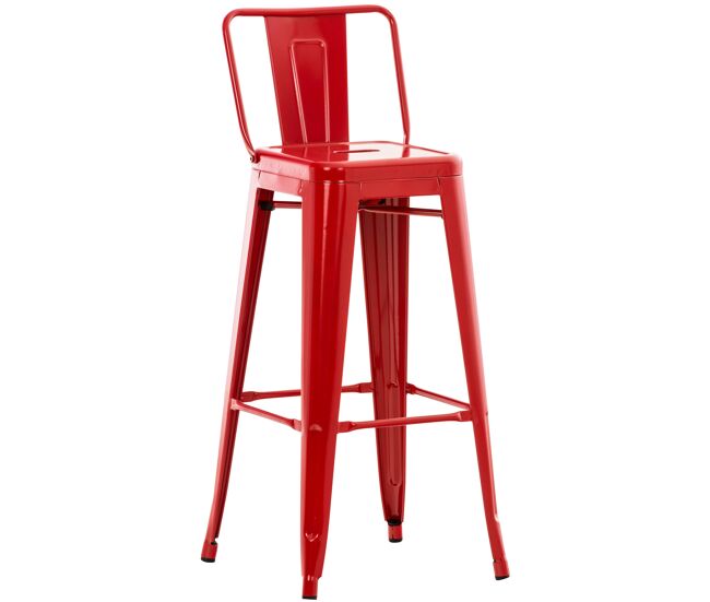 Taburete industrial mason de metal 43x44x96 cm