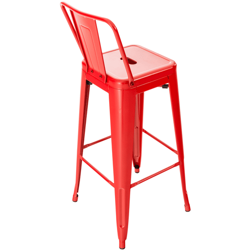 Taburete de bar de metal Mason Rojo 43X44X96 cm