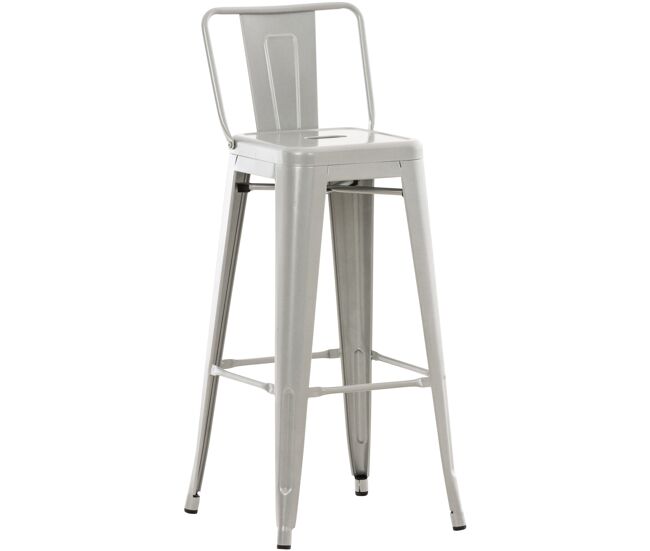 Taburete industrial mason de metal 43x44x96 cm