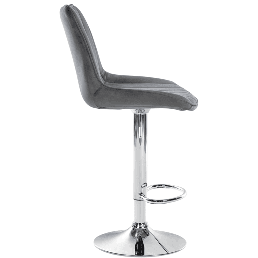 Taburete de bar Toni terciopelo Gris oscuro 50X49.5X91 cm Taburete de bar Toni terciopelo Gris oscuro 50X49.5X91 cm