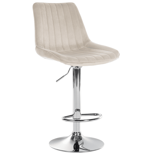 Taburete de bar Toni terciopelo Crema 50X49.5X91 cm Taburete de bar Toni terciopelo Crema 50X49.5X91 cm