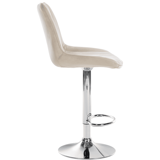 Taburete de bar Toni terciopelo Crema 50X49.5X91 cm Taburete de bar Toni terciopelo Crema 50X49.5X91 cm