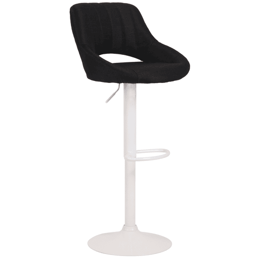 Taburete de bar Milet tapizado en tela Negro 48X47X85 cm