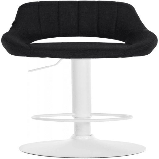 Taburete de bar Milet tapizado en tela Negro 48X47X85 cm
