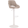 Taburete de bar Milet de tela Gris topo 48X47X85 cm