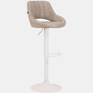 Taburete de bar Milet de tela Gris topo 48X47X85 cm