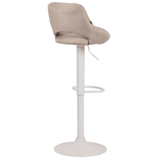 Taburete de bar Milet de tela Gris topo 48X47X85 cm