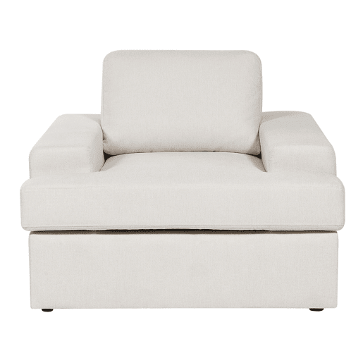 Conjunto de 2 poltronas em tecido creme claro ALLA Conjunto de 2 poltronas em tecido creme claro ALLA